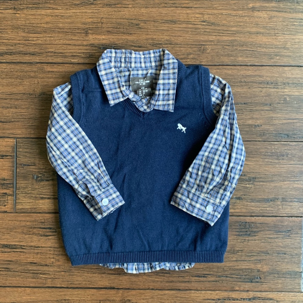 Button down and vest from H&M